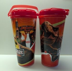 Universal Studios Refillable Freestyle Cup Jurassic Park Set of Two